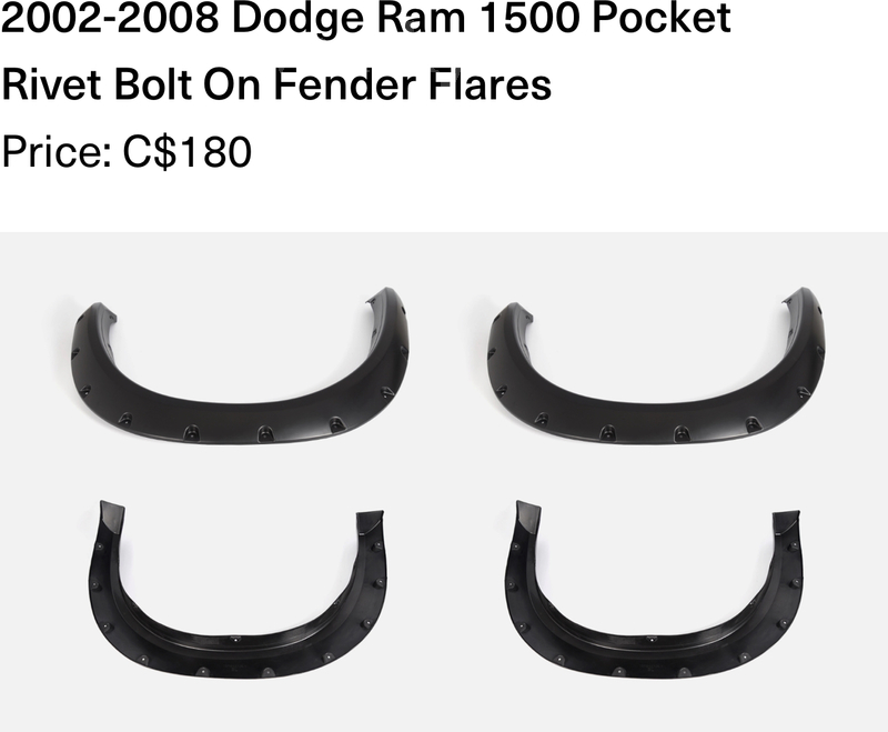 200218235140_02-2008 Dodge Ram 1500 Pocket Rivet Bolt On Fender Flares_01.jpg